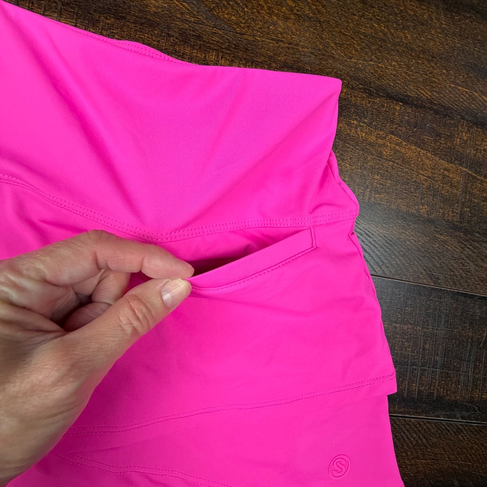 Scales Tiered Ruffle Performance Skort Hot Pink S Pickleball Tennis Golf Skirt - Picture 5 of 14